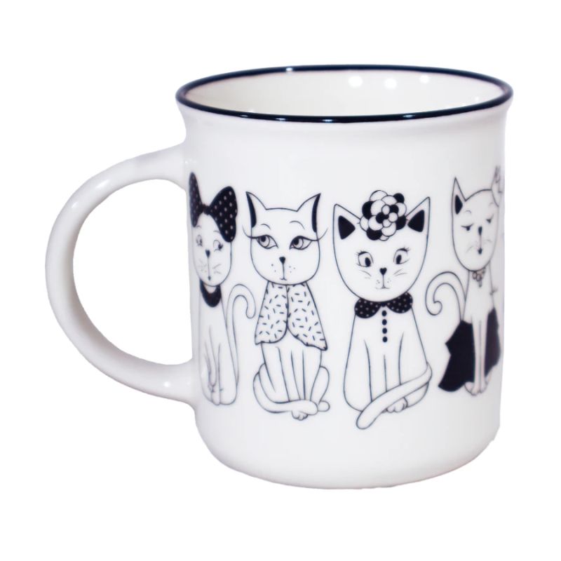 Krūze keramiska 330ml, kaķi