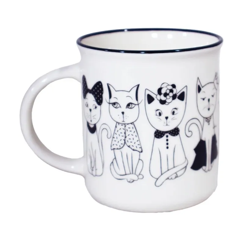 Krūze keramiska 330ml, kaķi