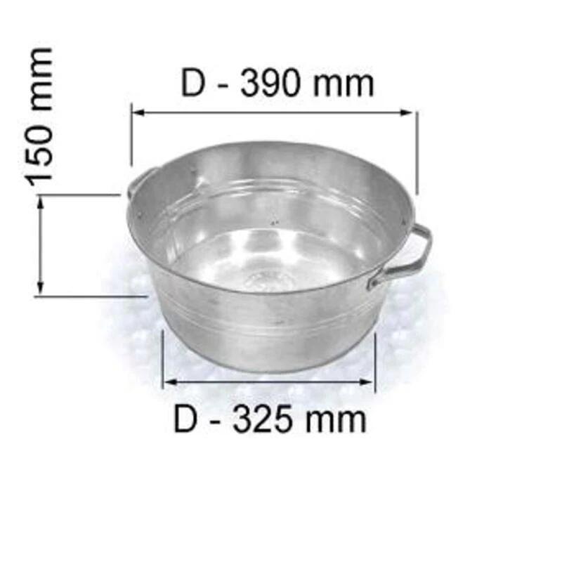 Galvanized small tub 13l 39x15cm
