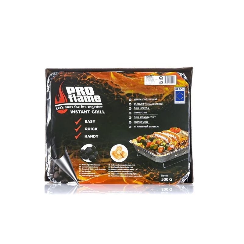 Vienreizējās lietošanas grils Pro Flame Expert 3757