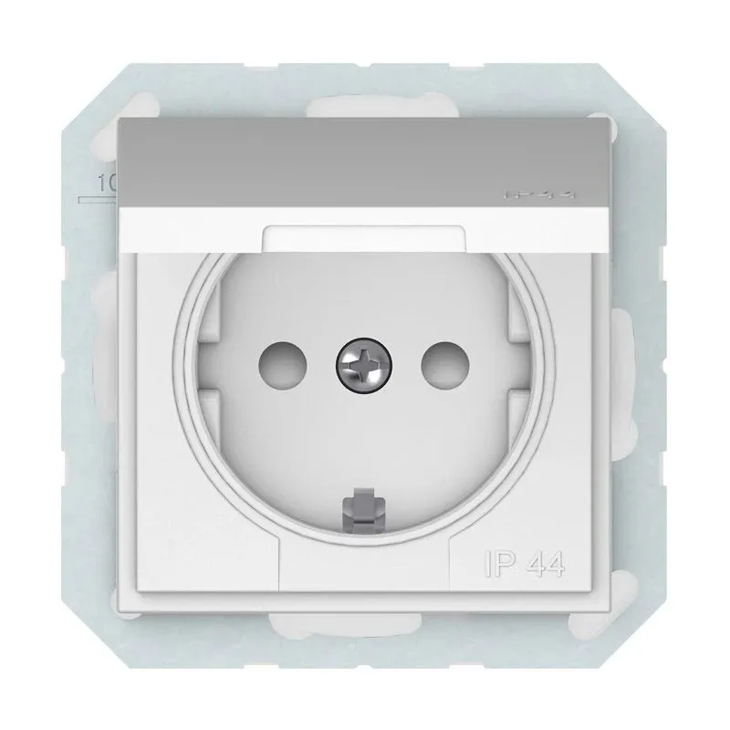 Kontaktligzda Vilma QR1000 RP16-003-22, Iezemēta rozete, IP44, matēta balta krās.