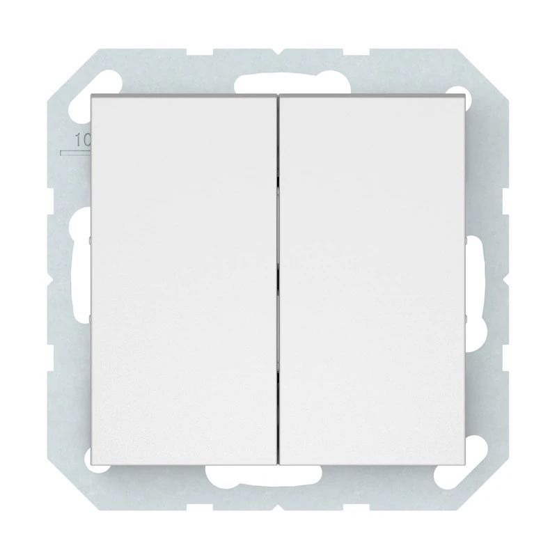 Slēdzis VILMA QR1000, 2 taustiņi, matēts balts