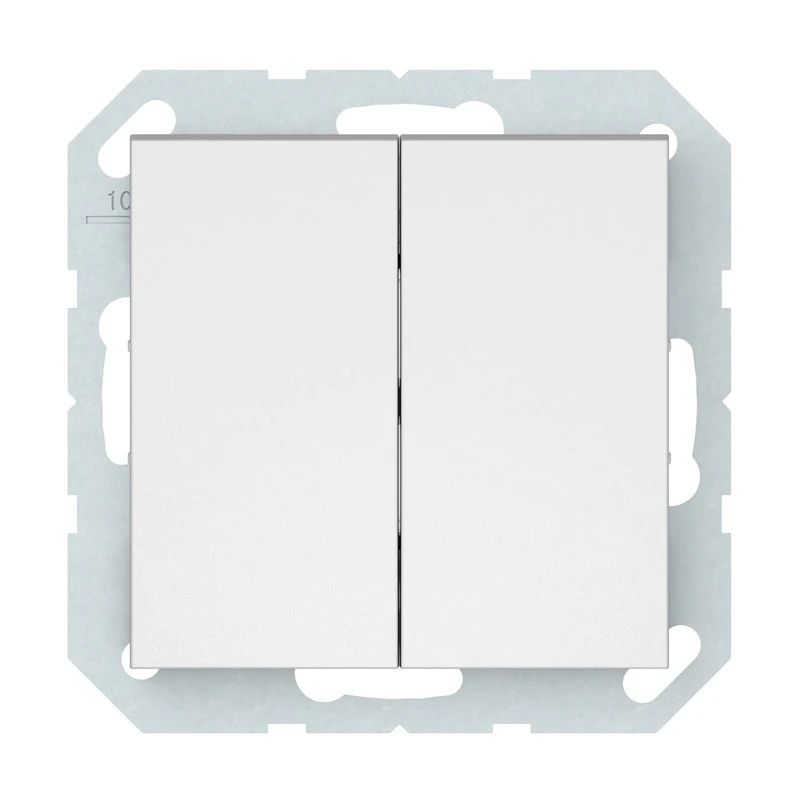 Slēdzis VILMA QR1000, 2 taustiņi, matēts balts