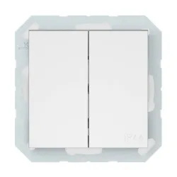 Переключатели Vilma QR1000, 2 кл., матовый белый цв.