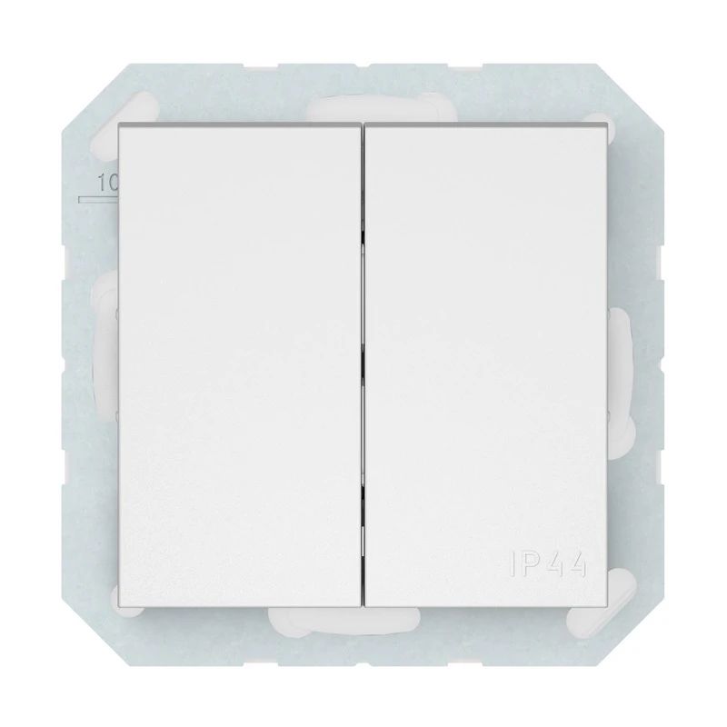 Slēdzis VILMA QR1000. 2 taustiņi, matēts balts