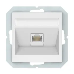 Computer socket VILMA QR1000, matte white color