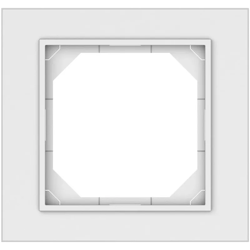 Vienvietīgs rāmis Vilma QR1000, matēta balta krās.