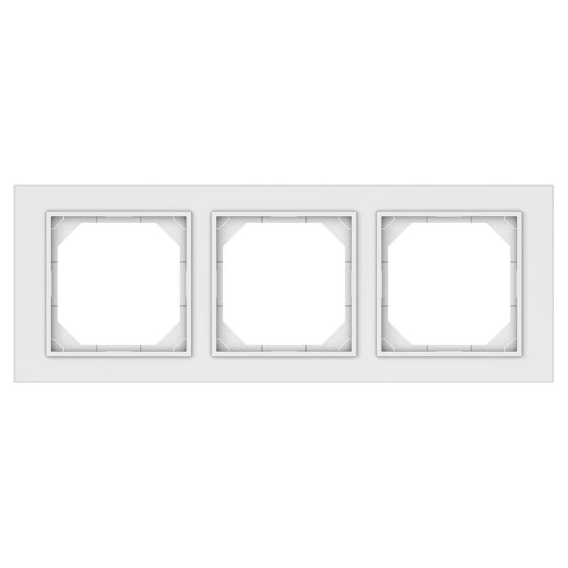 Trīsvietīgs rāmis VILMA QR1000, matēts balts