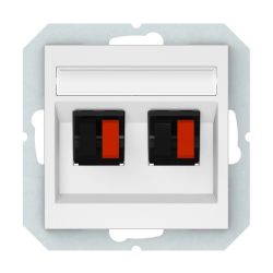 Skaļruņu pieslēguma ligzda VILMA QR1000, mat. balta kr.