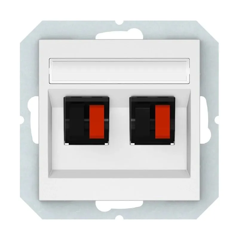 Audio skaļruņu kontaktligzda Vilma QR1000, matēta balta krās.