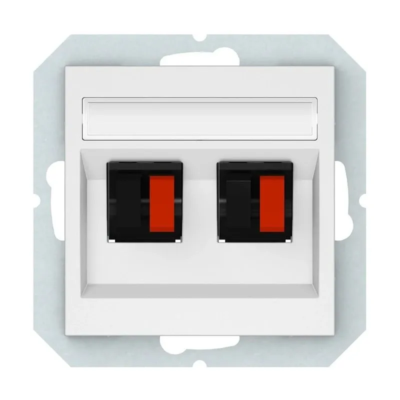 Audio skaļruņu kontaktligzda Vilma QR1000, matēta balta krās.