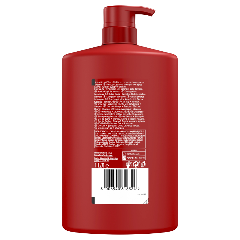 OLD SPICE Dušas želeja Captain 1000ml