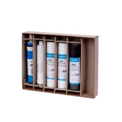 Filtravimo kasečių rinkinys ro sistemoms Ecosoft STANDARD, 10