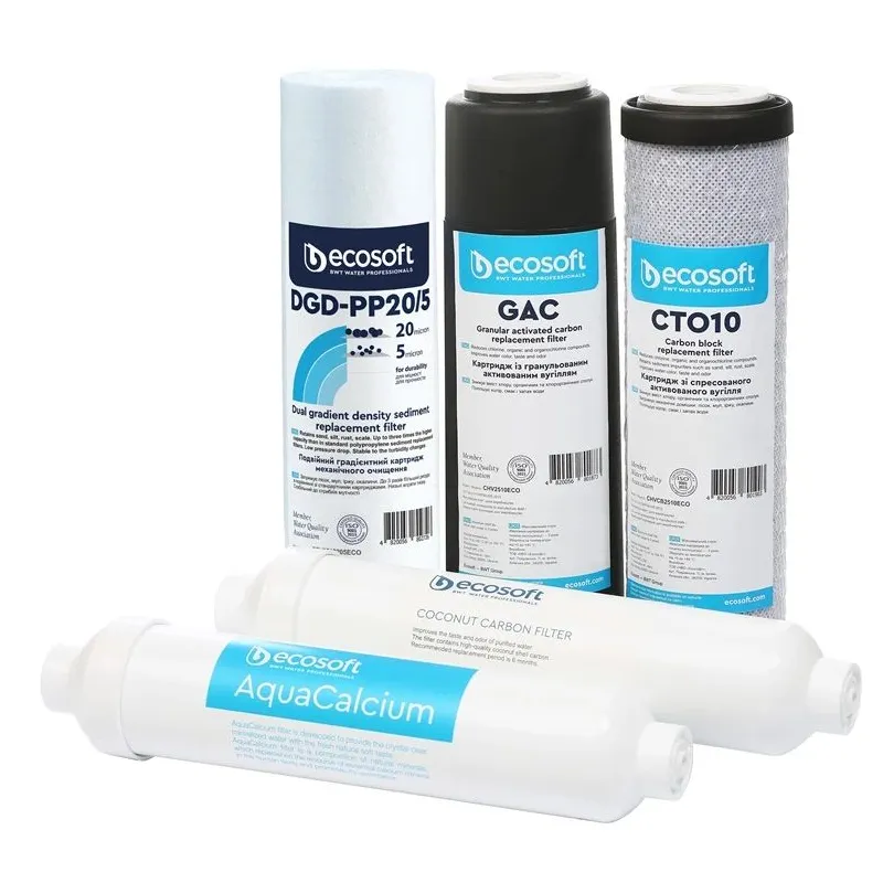 Filtra kārtridžu komplekts ro sistēmām Ecosoft AquaCalcium, 10