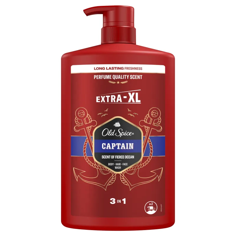 Old Spice Captain Meeste Dušigeel Ja Šampoon, 1000 ml