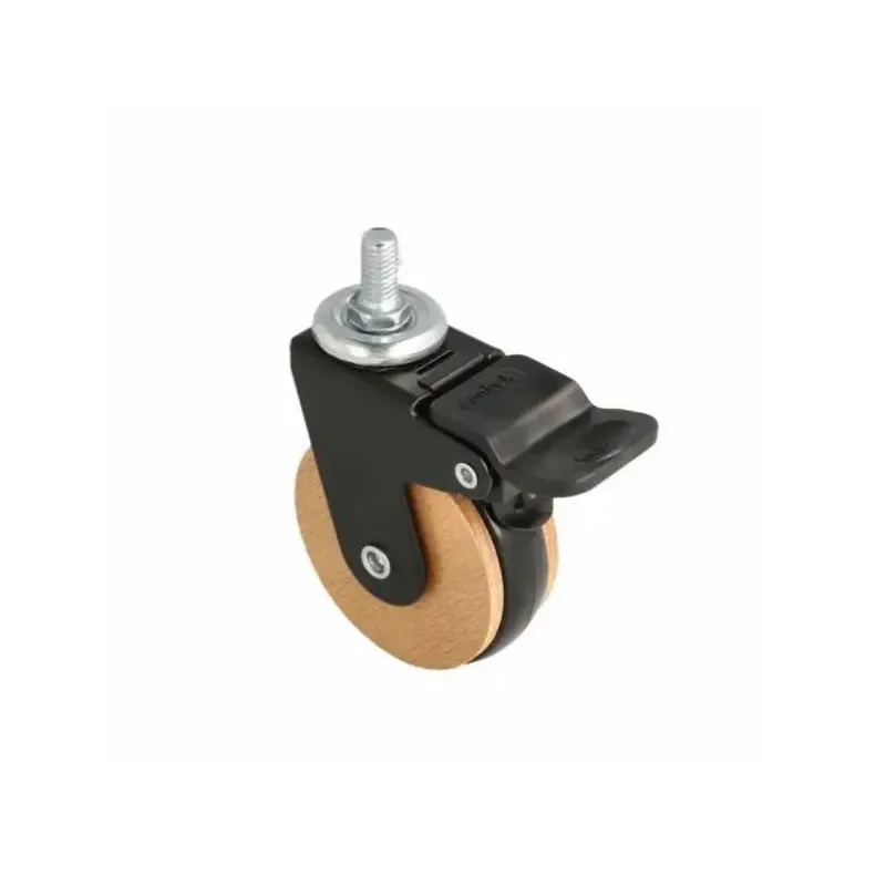 Mēbeļu ritenis Siso Hadrian, DIA 6.2 cm, ar bremzi, brūna-melna