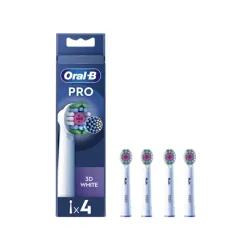 Oral-B EB18-4 3D White Pro Zobu Birstes Uzgaļi, 4 Gab