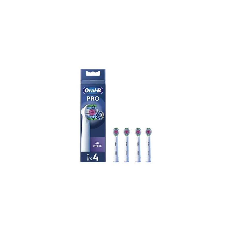 Oral-B EB18-4 3D White Pro Zobu Birstes Uzgaļi, 4 Gab