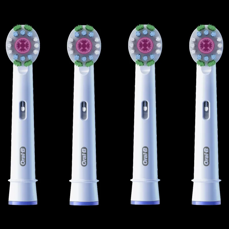 Oral-B EB18-4 3D White Pro Zobu Birstes Uzgaļi, 4 Gab