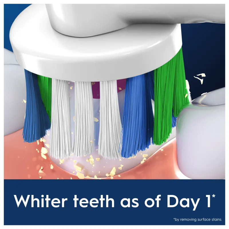 Oral-B EB18-4 3D White Pro Zobu Birstes Uzgaļi, 4 Gab
