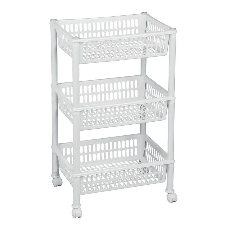 Plaukts ar riteņiem. 294 mm x 685 mm x 29 mm. balts