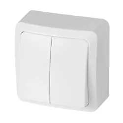 Double pole switch white