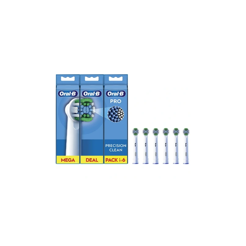 Oral-B EB20-6 Precision Clean Pro Zobu Birstes Uzgaļi, 6 Gab