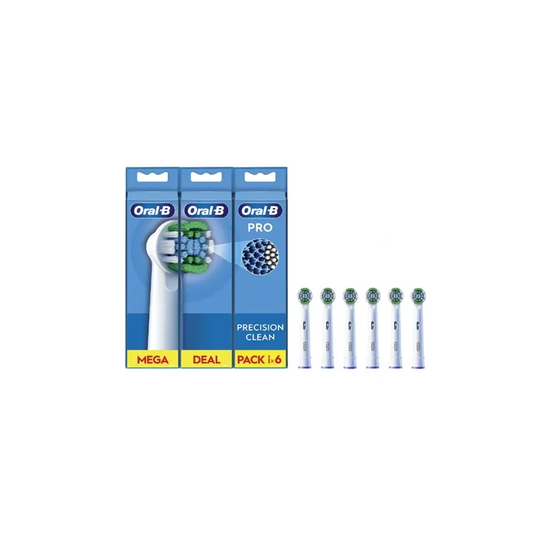 Oral-B EB20-6 Precision Clean Pro Zobu Birstes Uzgaļi, 6 Gab