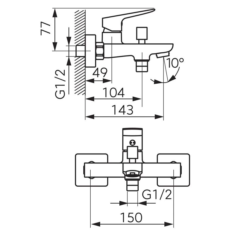 Ūdenskrāns vannasist lippi ecolo gun met