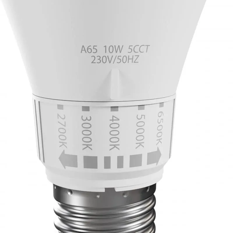 Lemputė Spectrum LED, A65, šaltai balta-neutrali balta-šiltai balta sp., E27, 10 W, 1100 lm