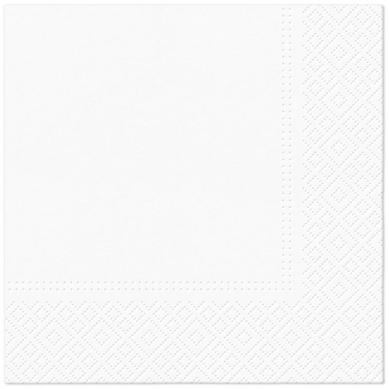 Salvetes. 330 mm x 330 mm. balta. 20 gab.