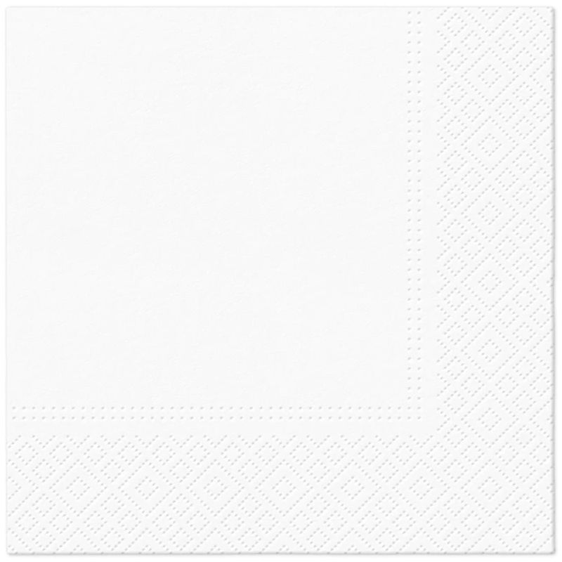 Salvetes. 330 mm x 330 mm. balta. 20 gab.