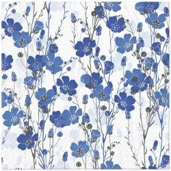 Popierinės servetėlės PAW, 33 cm x 33 cm, mėlyna sp.-balta sp., 20 vnt.