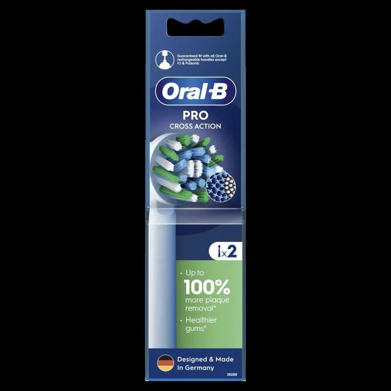 Oral-B EB50-2 Cross Action Pro Dantų Šepetėlio Galvutės, 2 vnt.