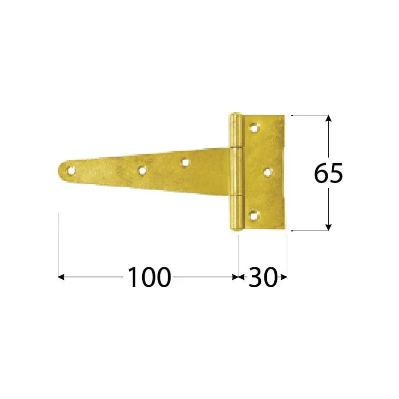 Eņģes vārtiem Domax ZT 100 8181. 3 cm. 0.2 cm. zelta