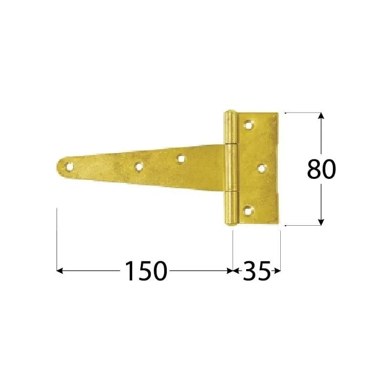 Lankstas vartams Domax. 3.5 cm. 0.2 cm. aukso