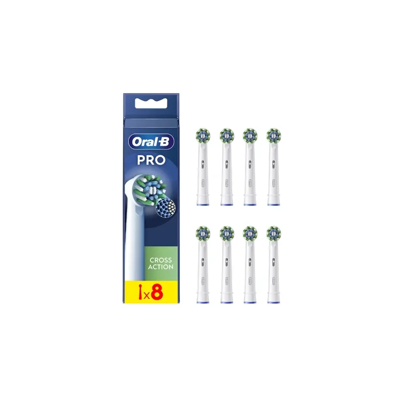 Oral-B EB50-8 Cross Action Pro Zobu Birstes Uzgaļi, 8 Gab