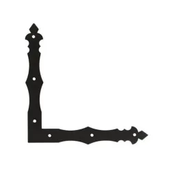 Dekoratyvinis kampuk 4cm x 30cm dažyta metalų lydinys juoda