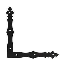 Dekoratīvs stūrītis 1.5cm x10cm krāsots metāl sakausējums meln