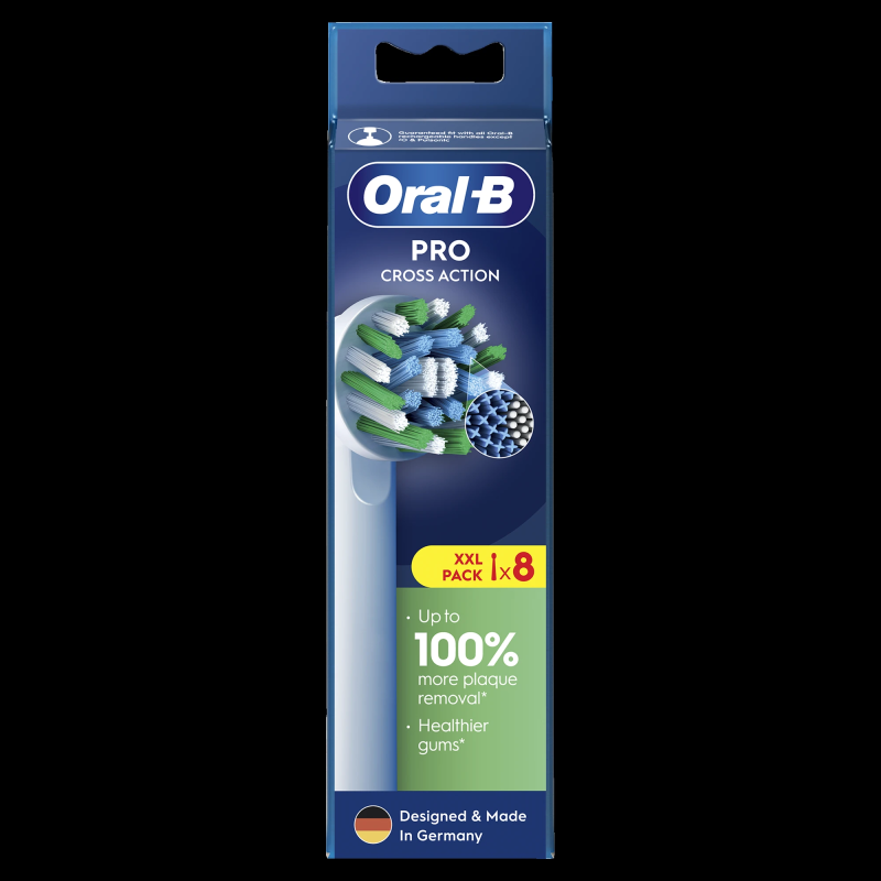 Oral-B EB50-8 Cross Action Pro Zobu Birstes Uzgaļi, 8 Gab