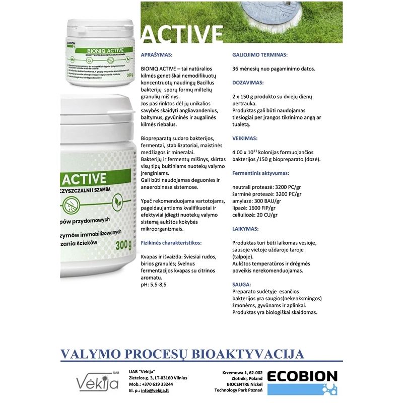 Biopreparāts kan.att.iek.bioniq act 300g