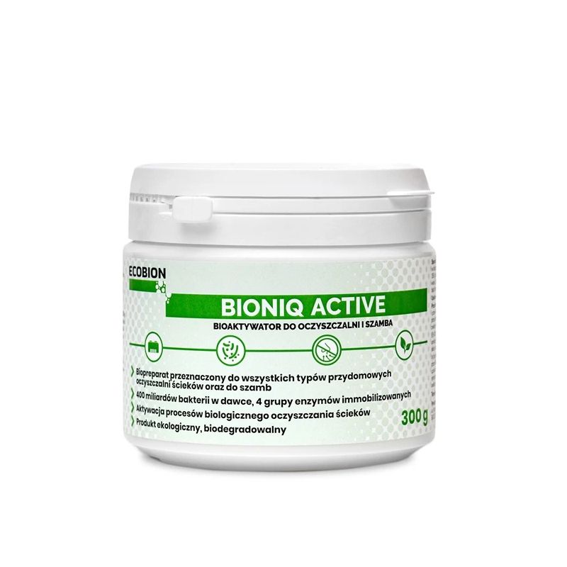 Biopreparāts tīrīšanas ierīcēm BioniQ Active granulas 0.3 kg