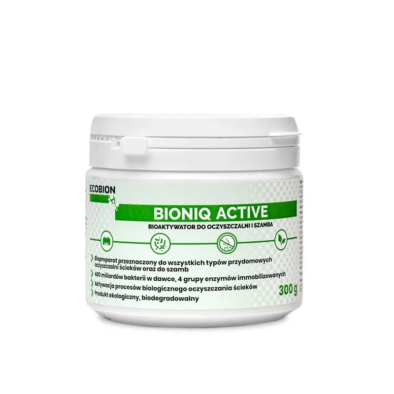 Biopreparāts tīrīšanas ierīcēm, granulas Ecobion BioniQ Active, 0.3 kg