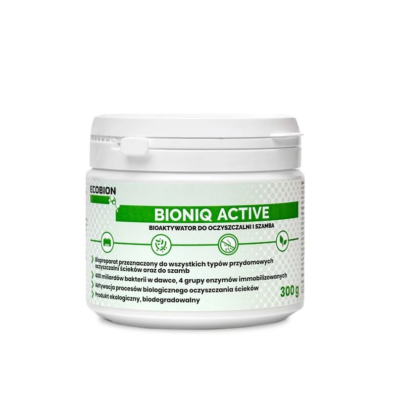Biopreparāts tīrīšanas ierīcēm BioniQ Active granulas 0.3 kg
