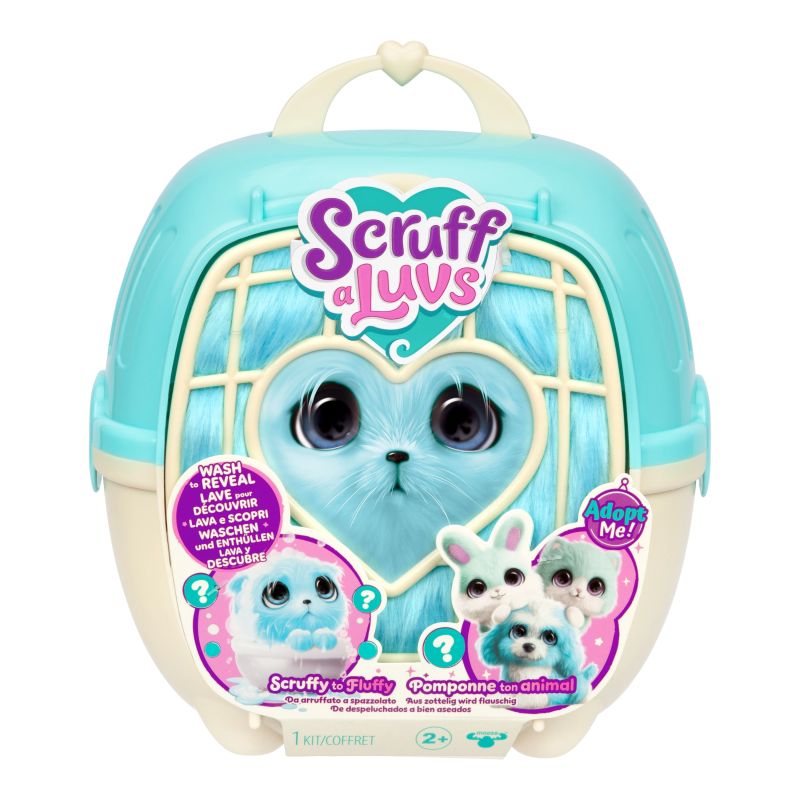 SCRUFF-A-LUVS plīša mājdzīvnieks, zils, 19 cm