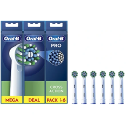 Oral-B EB50-6 Cross Action Pro Zobu Birstes Uzgaļi, 6 Gab