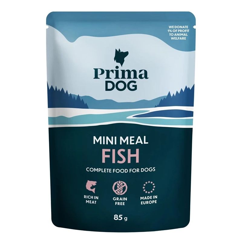 Dog food mini meal fish 85g