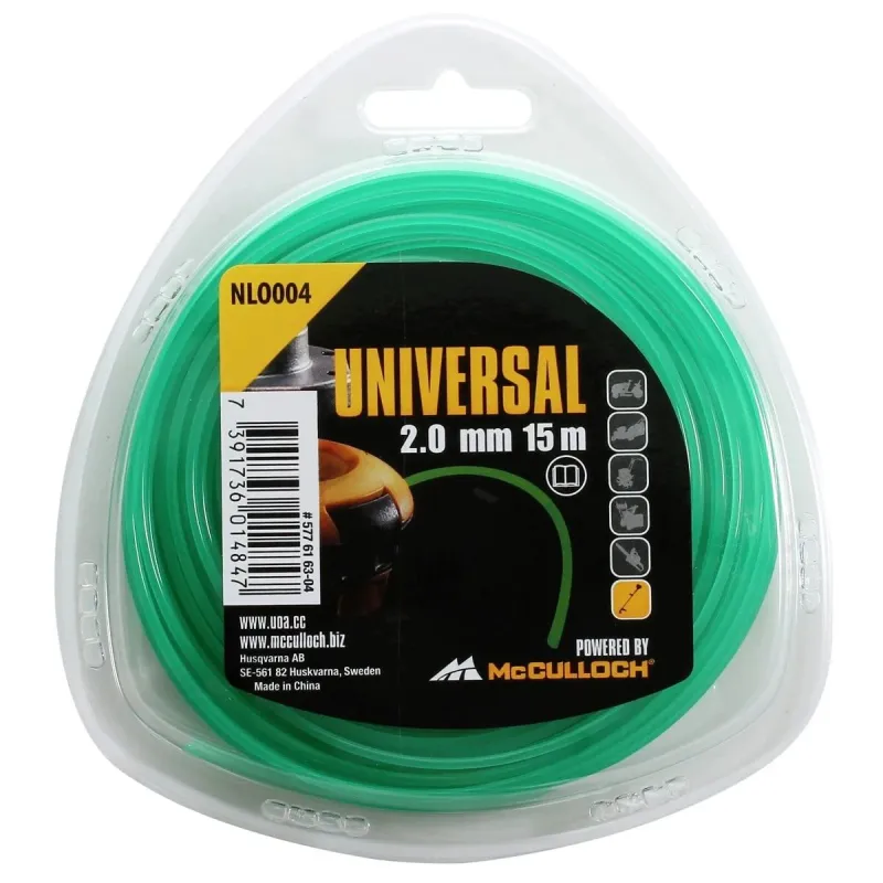 Trimmera aukla McCulloch 531024004, 15 m x 2 mm