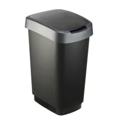 Swing bin 25 l twist dark silver 1754408