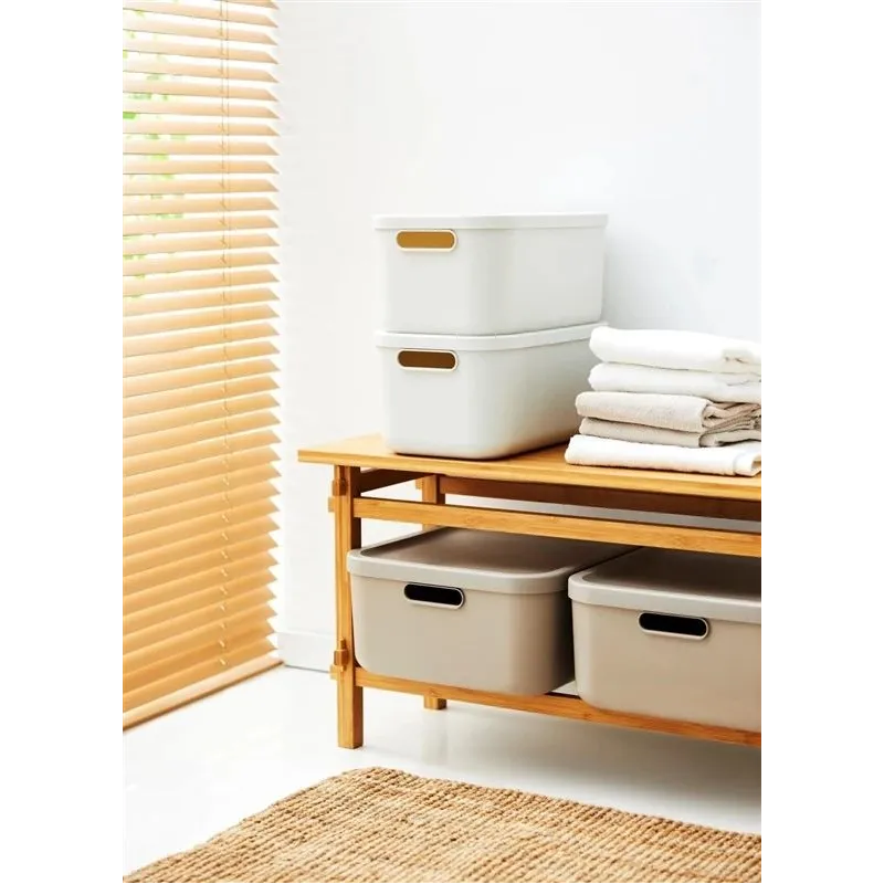 Uzglabāšanas kaste ar vāku Rotho Albula, 12 l, balta, 39.5 x 23.5 x 17.7 cm